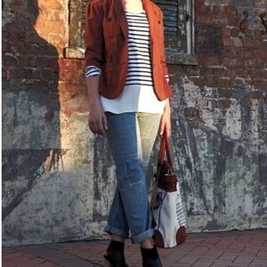 Anthropology Holding Horses boyfriend gable patches cotton distressed jeans